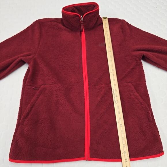 The North Face Mens Dunraven Sherpa Full-Zip Jacket Sz L Red Fleece Outdoor - Picture 7 of 9